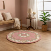 Royal Rose Round & Half Moon Traditional Hand Tufted Wool Rugs - Pendle Village Furniture